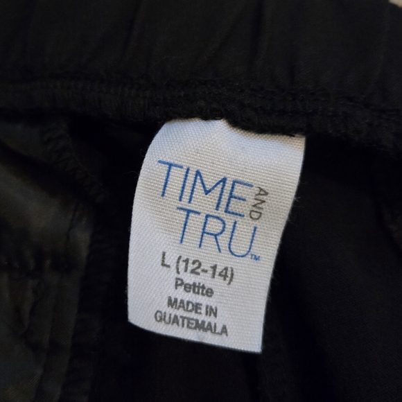 Time and Tru Womens Dolphin Hem Joggers L(12-14) - Picture 4 of 7